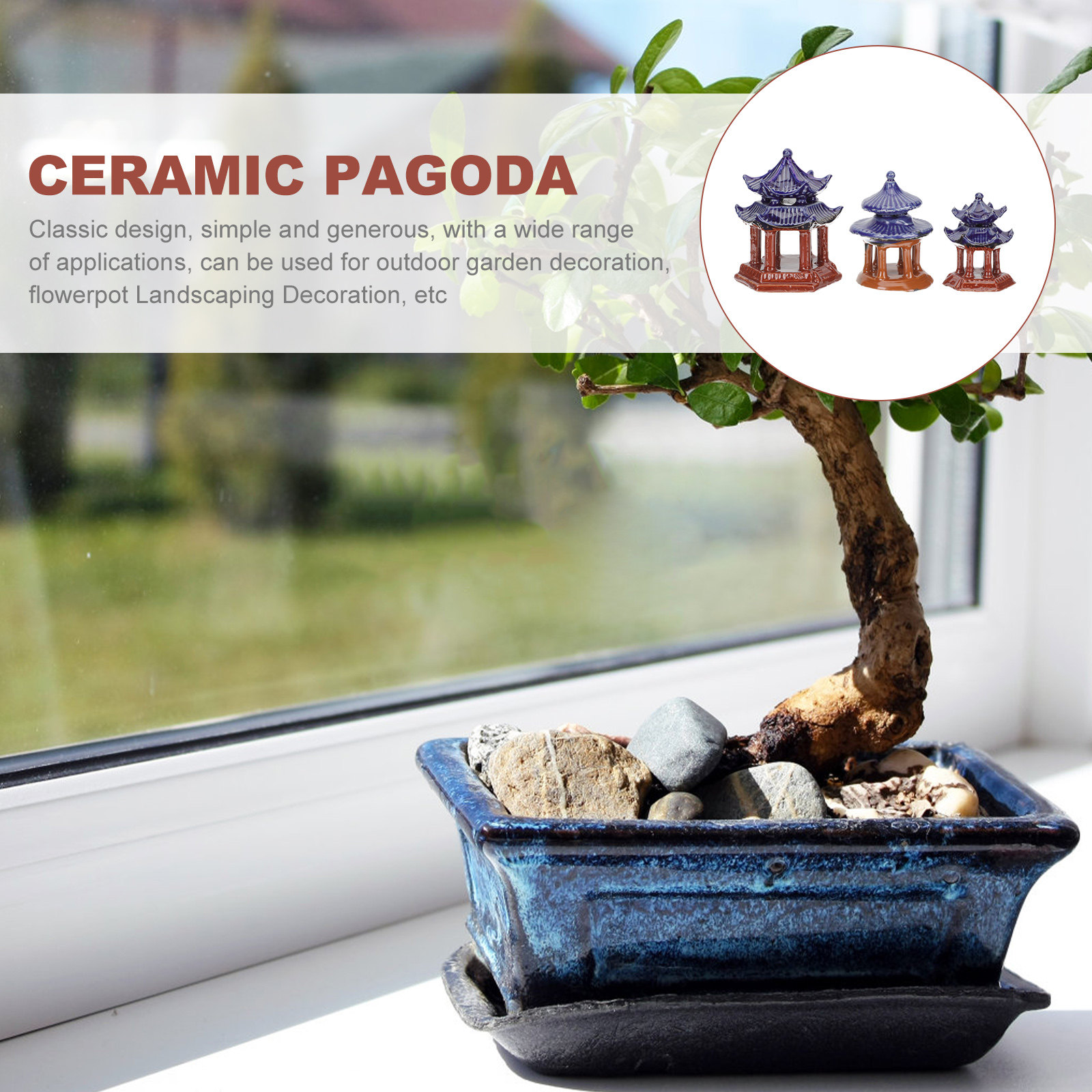 3Pcs Ceramic Pavilion Miniatur - Aquarium Fish Tank review and price